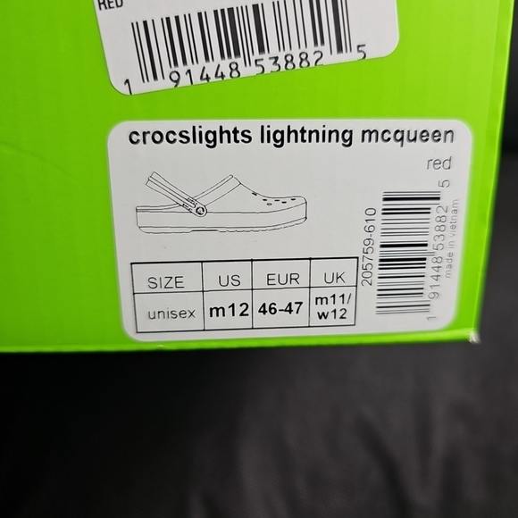 Lightning mcqueen crocs multiple sizes - Picture 6 of 8